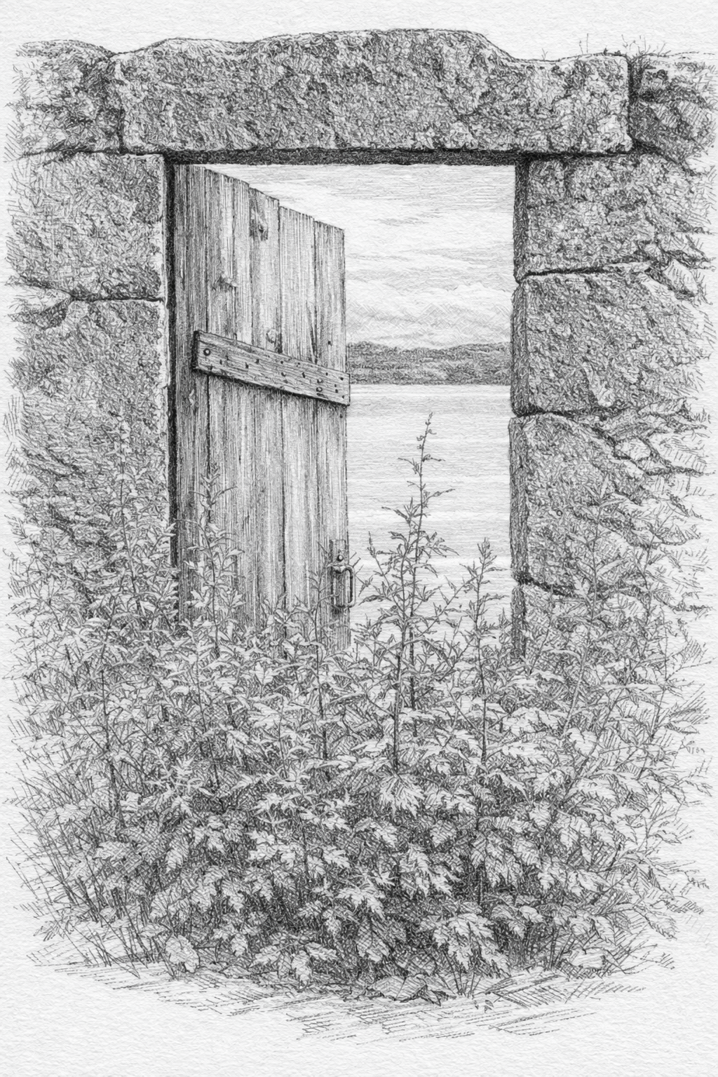 Porte entrouverte